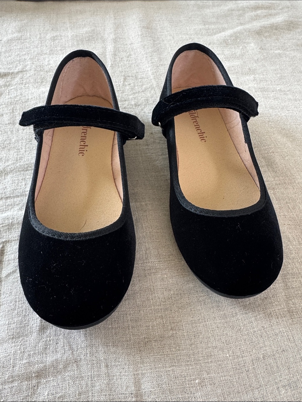 Black Velvet Mary Jane Flats size 32 or size 1. Used once.